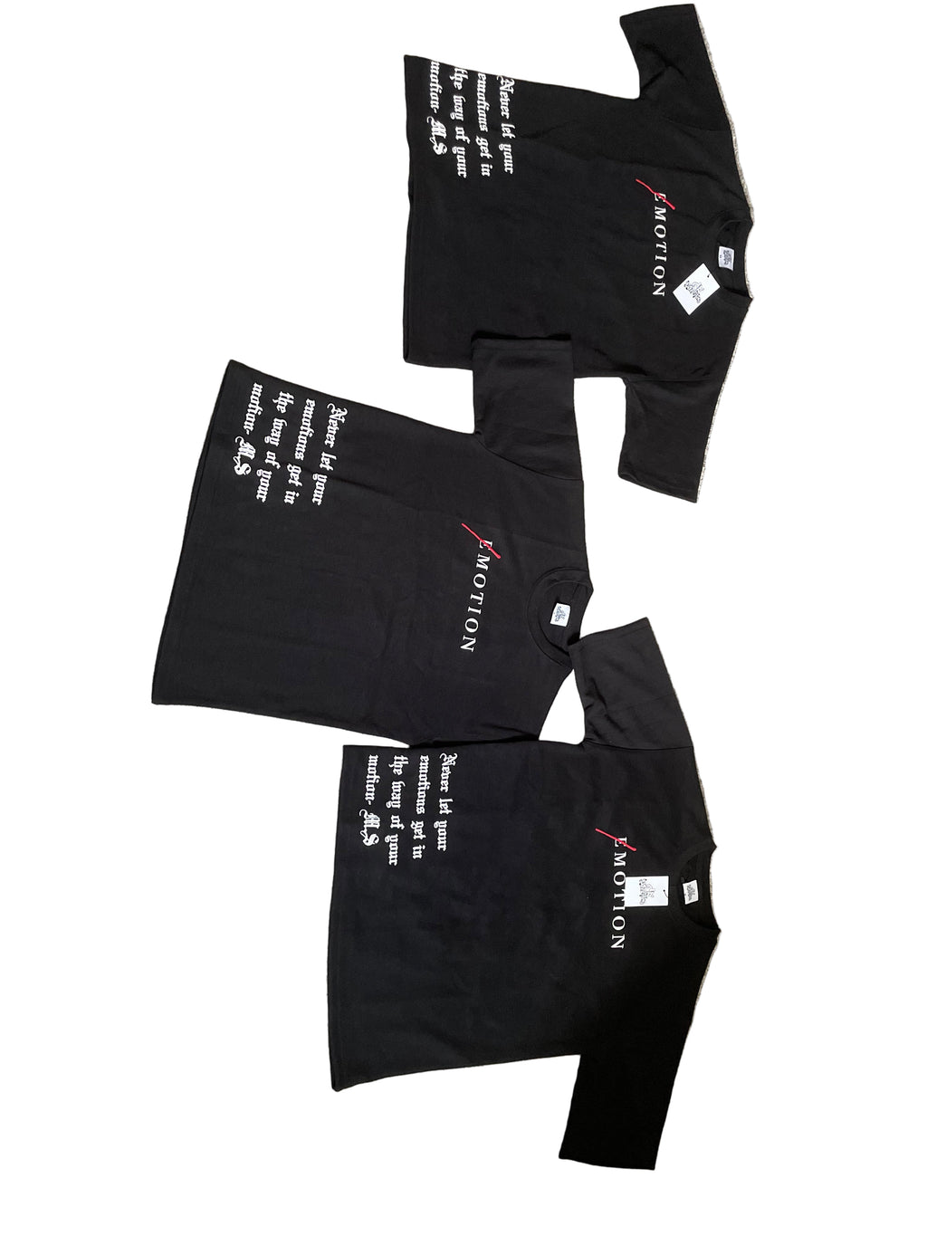 1k Emotion Tee W/ Emotion Quote; Plain Back