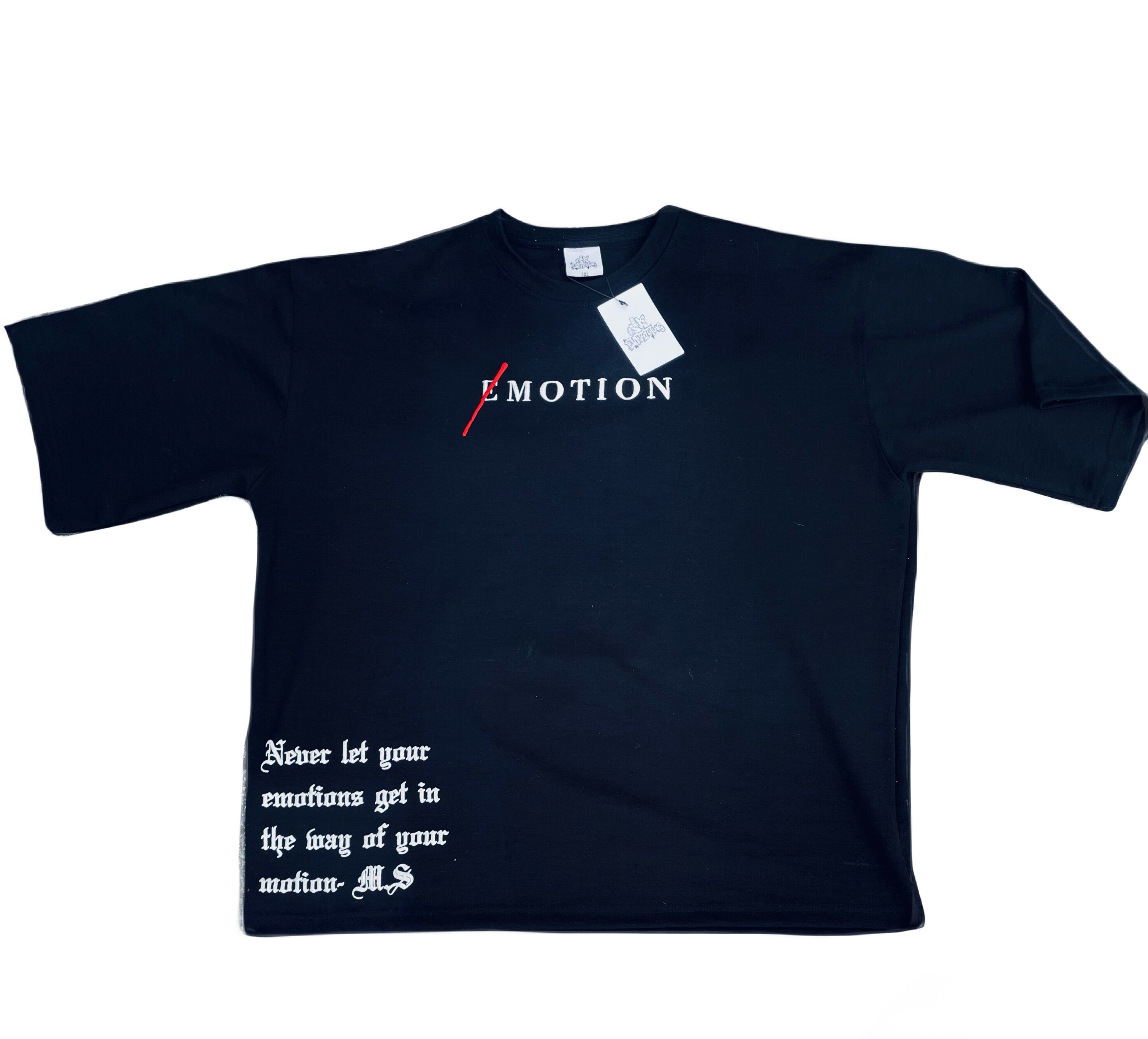 1k Emotion Tee W/ Emotion Quote; Plain Back